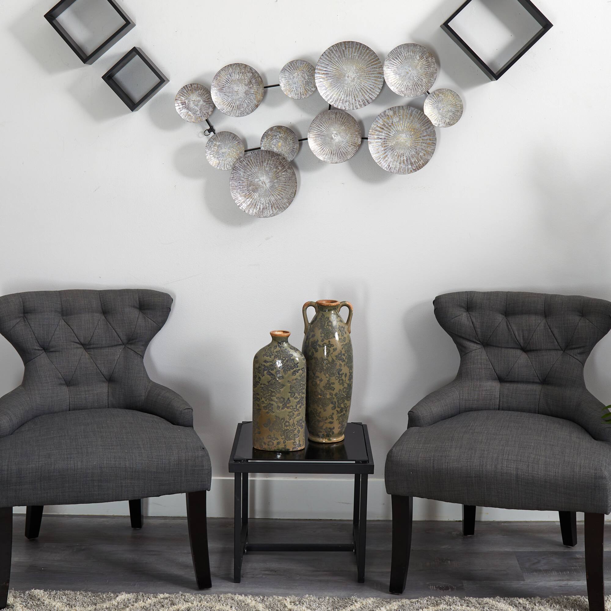 3ft. x 2ft. Galvanized Textured Plates Antique Wall Art